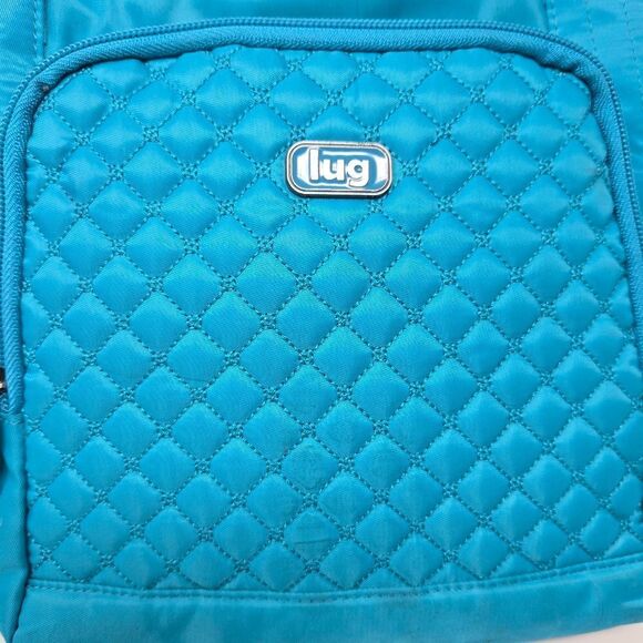 Lug Propeller Aqua Blue Duffle Bag Quilted Carry On Crossbody Shoulder Bag - Picture 3 of 11